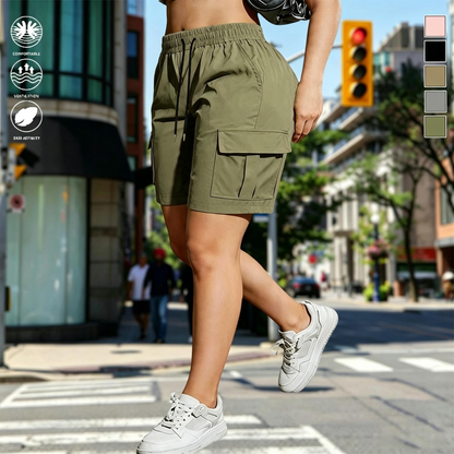【LAST DAY SALE】Women's Lightweight Cargo Shorts with Multi-Pockets