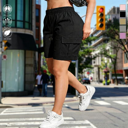 【LAST DAY SALE】Women's Lightweight Cargo Shorts with Multi-Pockets