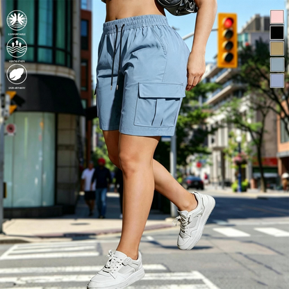 【LAST DAY SALE】Women's Lightweight Cargo Shorts with Multi-Pockets