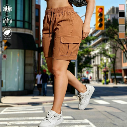 【LAST DAY SALE】Women's Lightweight Cargo Shorts with Multi-Pockets