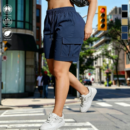【LAST DAY SALE】Women's Lightweight Cargo Shorts with Multi-Pockets