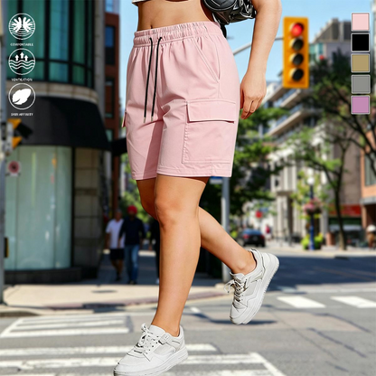 【LAST DAY SALE】Women's Lightweight Cargo Shorts with Multi-Pockets