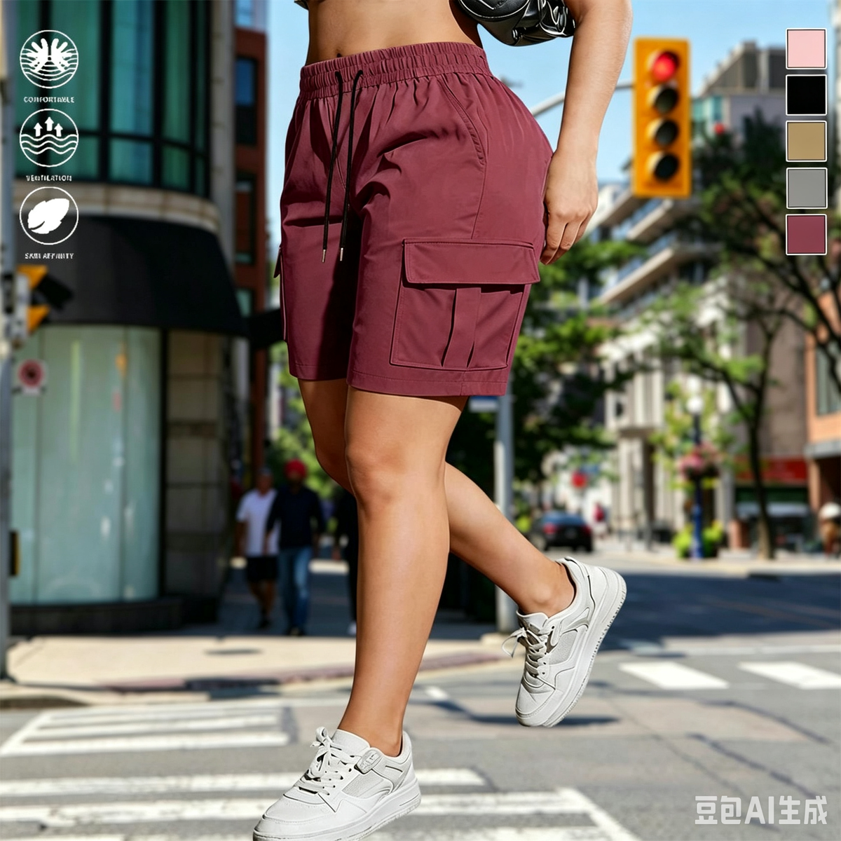 【LAST DAY SALE】Women's Lightweight Cargo Shorts with Multi-Pockets