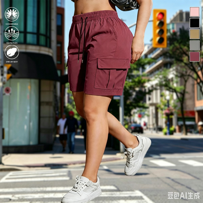【LAST DAY SALE】Women's Lightweight Cargo Shorts with Multi-Pockets