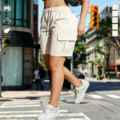 【LAST DAY SALE】Women's Lightweight Cargo Shorts with Multi-Pockets