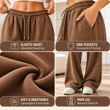 Women's Casual Wide Leg Drawstring Sweatpants with Pockets