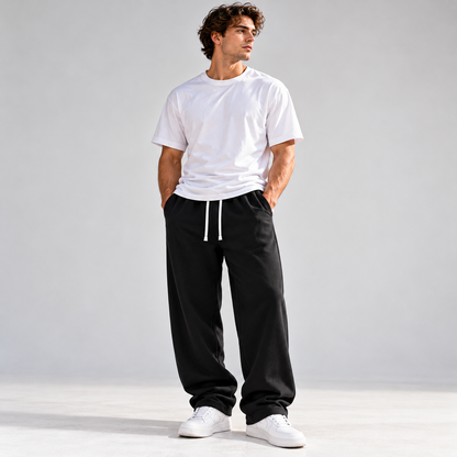 Men's Casual Relaxed Fit Drawstring Sweatpants with Elastic Waist